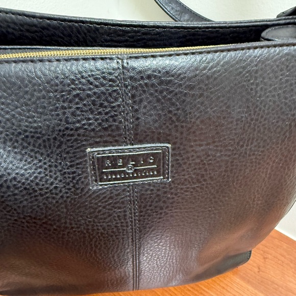 Vintage Relic Leather Black Shoulder Bag Purse Pebbled EUC - Picture 5 of 13